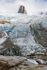 View of Ulamertorsuaq mountain and the view of surrounding mountains and glaciers in Tasermiut...