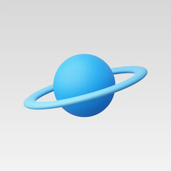 3d Realistic Planet Icon vector illustration