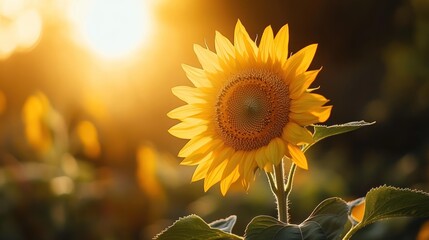 Fototapeta premium Sunflower at Sunset