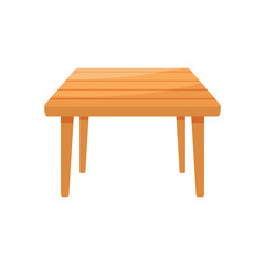 Table furniture icon in flat style. Wooden table vector illustration on isolated background. Dinner desk sign business concept.