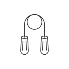 Jumping rope icon in flat style. Gymnastic equipment vector illustration on isolated background. Training instrument sign business concept.