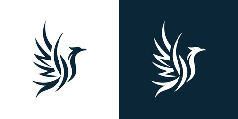 Phoenix wing logo animal abstract