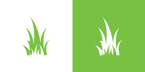  Grass logo symbol vector icon illustration graphic design