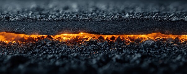 Exploring glowing underground layers geothermal energy systems natural environment close-up view renewable energy concept