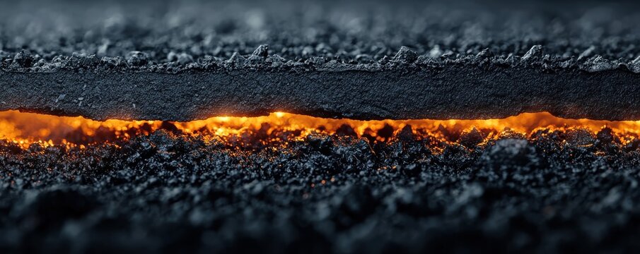 Exploring glowing underground layers geothermal energy systems natural environment close-up view renewable energy concept