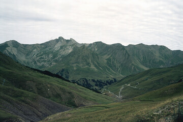 Mountain landscape along the road to Col d Allos, Provence-Alpes Cote d Azur, France