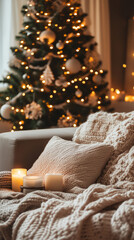 christmas tree with candles