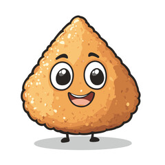 Obraz premium Coxinha Cartoon Mascot – Cute Brazilian Snack Illustration