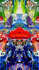 Abstract art background . Hand painting artwork on canvas .