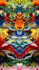 Abstract art background . Hand painting artwork on canvas .