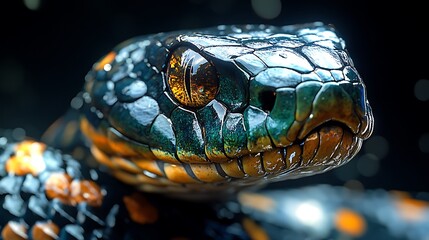 Fototapeta premium snake in forest