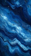 Fototapeta premium Deep Blue Abstract Swirls Texture Background