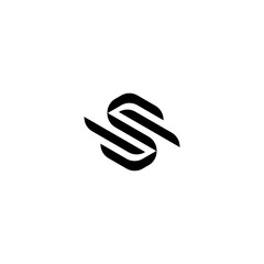 Abstract modern initial letter S logo concept
