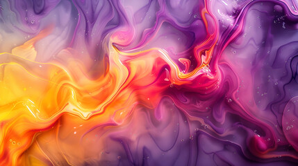 Obraz premium Abstract Background with Swirling Purple, Orange, and Yellow Colors