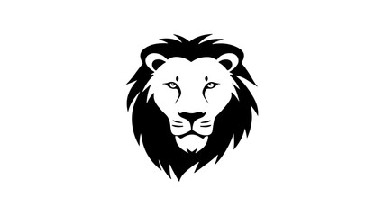 lion head simple shape silhouette vector illustration