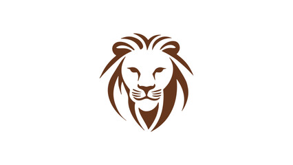 simple brown silhouette illustration of a lion sign