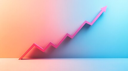Rising Trend Graph on Stylish Background