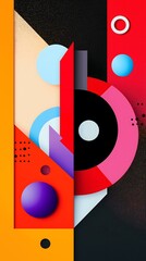 Obraz premium Abstract Geometric Bauhaus Style Modern Art