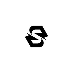 S Logo Design Simple Creative Abstrak