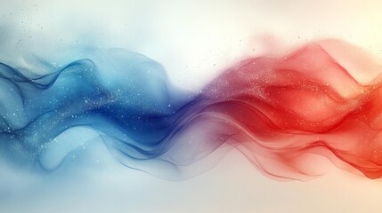 Abstract Blue and Red Flowing Textures. Generative AI