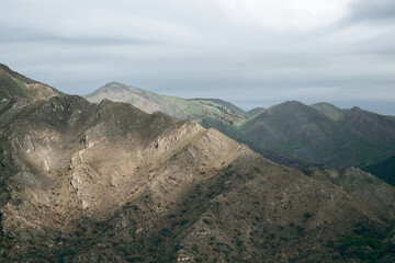 sunset in the mountains