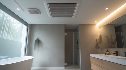 エアコンのある浴室