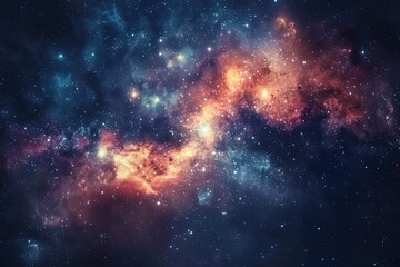 Fototapeta premium Galaxy Image. Awe-Inspiring Space Nebula with Stars in the Abstract Night Sky