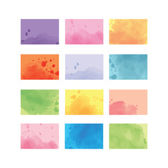Set of Colorful Background Bundle Vector designs, Colorful Banner Set, Banners Clipart