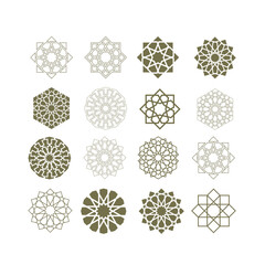 Islamic Geometric Bundle, Set of Arabic Oriental, Arabesque Pattern Set, Mosque Design, Islamic Art, Arabic ornament collection