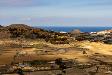 Victoria, Gozo Island, Malta Sun-drenched agricultural landscapes surrounding the capital Victoria.