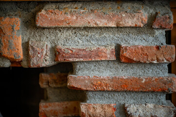 red brick wall chimney in spain