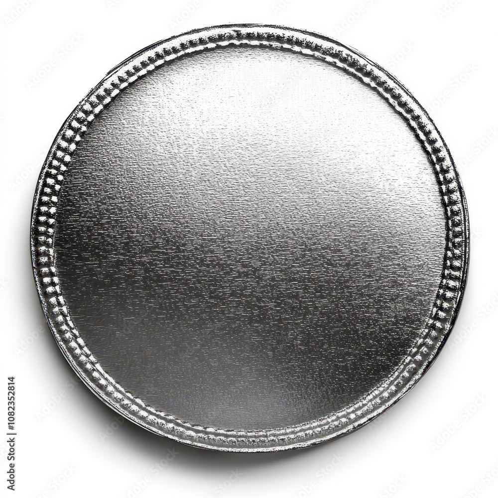 Poster shiny, blank circular seal with textured surface, perfect for customization or labeling. ideal for c