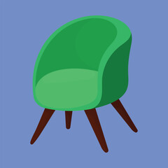 Comfortable sofa chair illustration. sofa icon vector. comfy furniture. armchair illustration vector