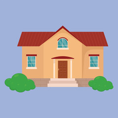House vector illustration. flat house home vector icon. big house vector