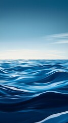 Naklejka premium Deep Blue Ocean Waves Abstract Background
