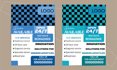 Obraz premium MODERN MEDICAL FLYER DESIGN TEMPLATE