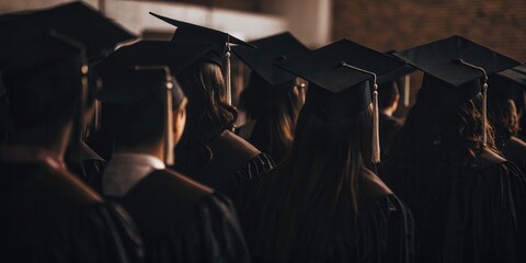 Group of Graduates Before Ceremony