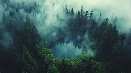 6 Geothermal borehole surrounded by a dense forest