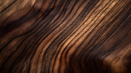 Fototapeta premium Close-up of walnut wood grain, showcasing antique and rustic textures, a variety of swatch samples arranged in a harmonious layout, warm brown tones. Harmonious. Illustration