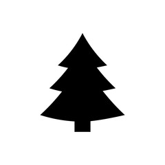 Christmas tree icon, isolated Xmas fir symbol, graphic design template, vector illustration