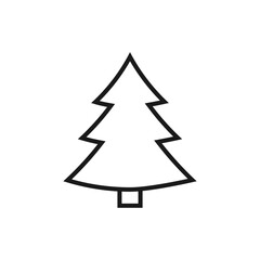 Obraz premium Christmas tree icon, isolated Xmas fir symbol, graphic design template, vector illustration