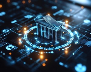 Digital banking system with cloud technology, online money transfer, realtime data analysis, secure exchange of digital currency, advanced cloud advertising solutions