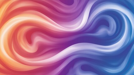 Obraz premium Abstract gradient swirl design with vibrant shades of red, orange, purple, and blue, creating a dynamic and flowing artistic background.