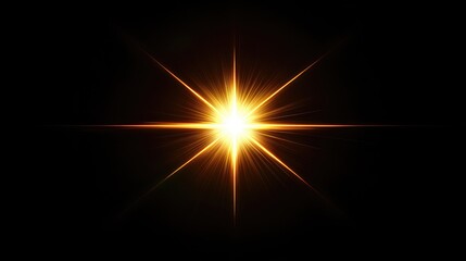Bright Radiant Starburst on Dark Background, Glowing Light Beam, Dynamic Energy, Vivid Illumination, Stunning Visual Effect, Abstract Light Display, Perfect for Design