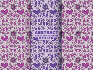 Modern colorful floral print textile pattern design template