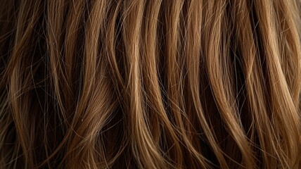 Fototapeta premium Close-Up of Styled and Well-Groomed Women's Hair: Natural Shades and Hairdressing Perfection