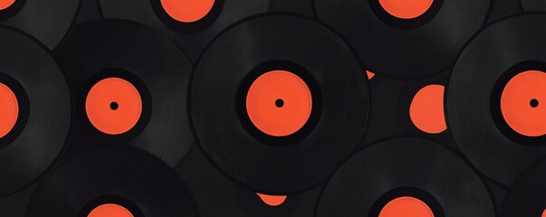 Retro Vinyl Record on Black Wallpaper