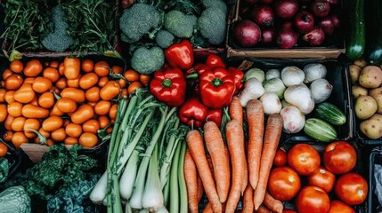 Fresh Produce in a Market Stall