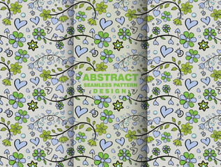 Seamless modern floral illustration textile pattern design