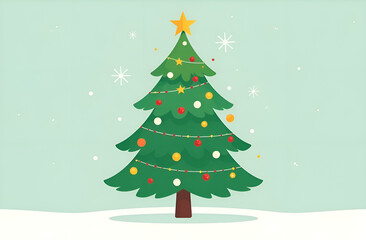 Beautiful christmas tree gifts, great design for any purposes. Holiday greeting card design. New year symbol.